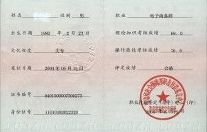 电子商务专业中级工程师